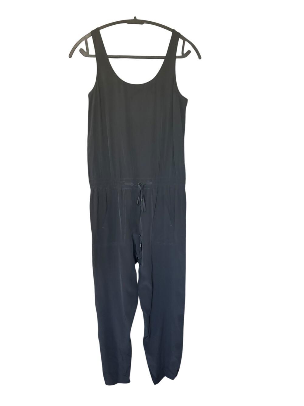 Vince Silk Sleeveless Tank Jumpsuit Romper Size 4 Charcoal Gray